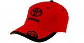 Бейсболка Toyota красная с боковым черным логотипом