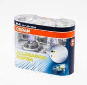 Лампы Osram H4 (60/55) (всепогодные 3000К) All Season Super 2шт.