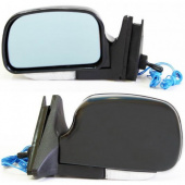 Зеркало боковое ВАЗ-2104-05-07 тросовое антиблик (голубое) с обогревом ЛТ (левое) 