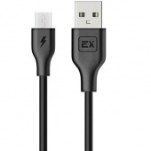 Кабель USB - microUSB круглый черный 2,0м Exployd EX-K-486