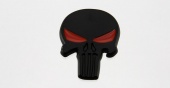 Наклейка металл "Punisher" черно-красная 6х4,3см
