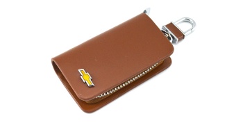 Ключница с логотипом Chevrolet кожа коричневая Y75