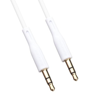 Аудио  кабель с 3,5 на 3,5 Am-Am (1,0м) плоский, белый 4 контакта Eltronic