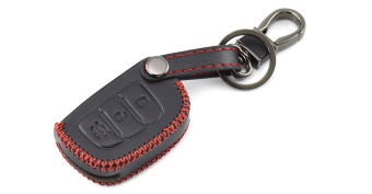 Чехол для штатного ключа Hyundai 3 к. тип F кожа черный
