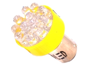 Лампа BAY15d (led) желтая (12 светодиодов)