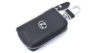 Ключница с логотипом Lexus кожа черная