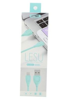 Кабель USB - Apple Lightning голубой 1,0м Remax RC-050I