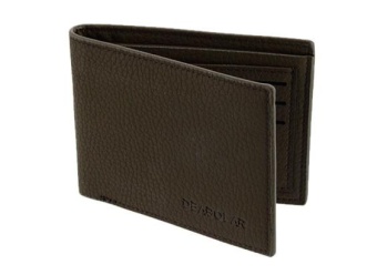 Бумажник 12х9,5х1см, томно-коричневый 055-1