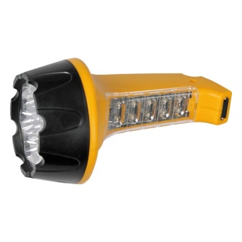 Фонарь аккумуляторный светодиодный 7 +8 Led Ultraflash C-3818 Black/Yellow 15см 2 режима 220В