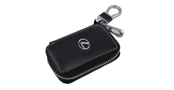Ключница с логотипом Lexus кожа черная М11