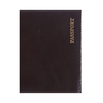 Обложка для паспорта, тиснение, коричневая глянцевая