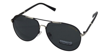 Очки Porsche 8843F черно-серебристая оправа серые
