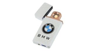 Зажигалка электронная AB222 белая BMW