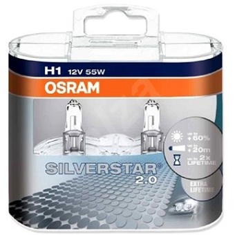 Лампы Osram H1 (55) (+60% яркости) Silver Star 2.0 2шт.