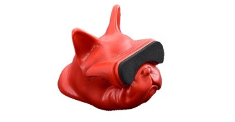 Ароматизатор керамический Собака в очках красная