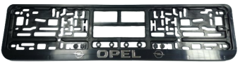 Рамка для номера с защелкой "Opel" (серебро)