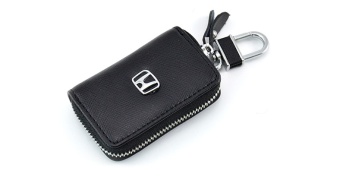 Ключница с логотипом Honda кожа черная
