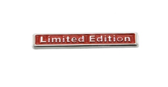 Наклейка металл "Limited Edition" серебристо-красная 6,5х1см