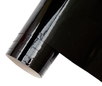 Пленка черная глянцевая на крышу (зеркальное отражение) (ширина 1520мм) 20см погонных