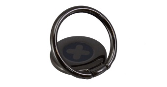 Держатель телефона на дефлектор магнитный с кольцом-подставкой черный Baseus