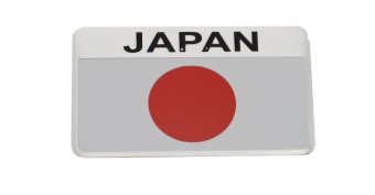 Наклейка металл "Флаг Японии" 8х5см
